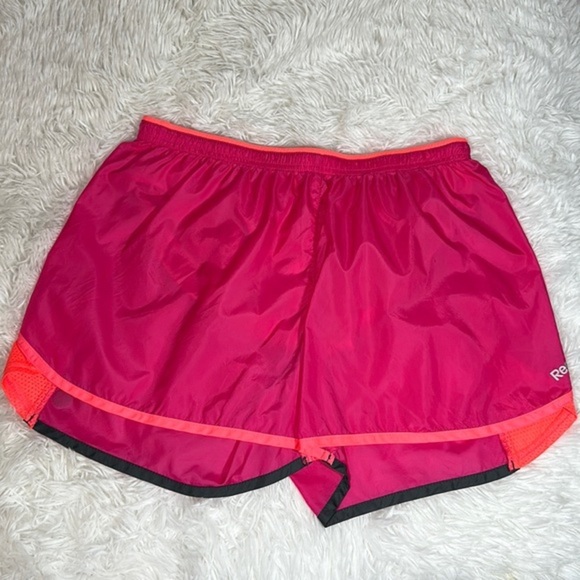 Reebok Pink & Neon Orange Athletic Shorts - Picture 1 of 9
